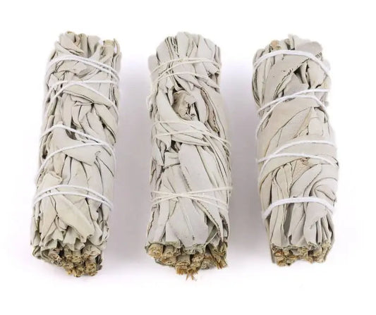 White Sage Smudge Sticks 4" Bundles - 3 Pack