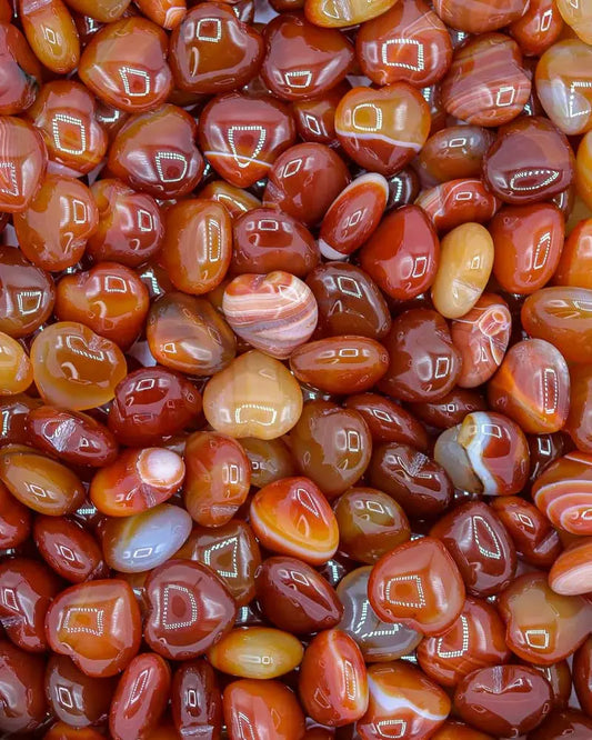 Carnelian Heart - Crystal Heart - Sacred Tree