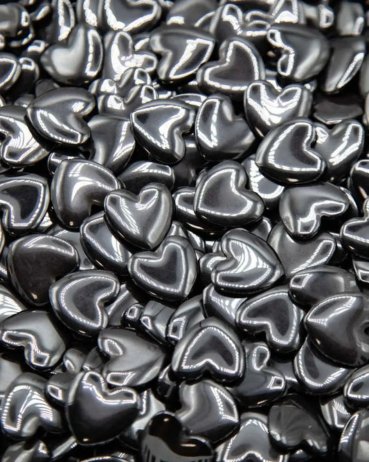 Hematite Heart - Crystal Heart - Sacred Tree