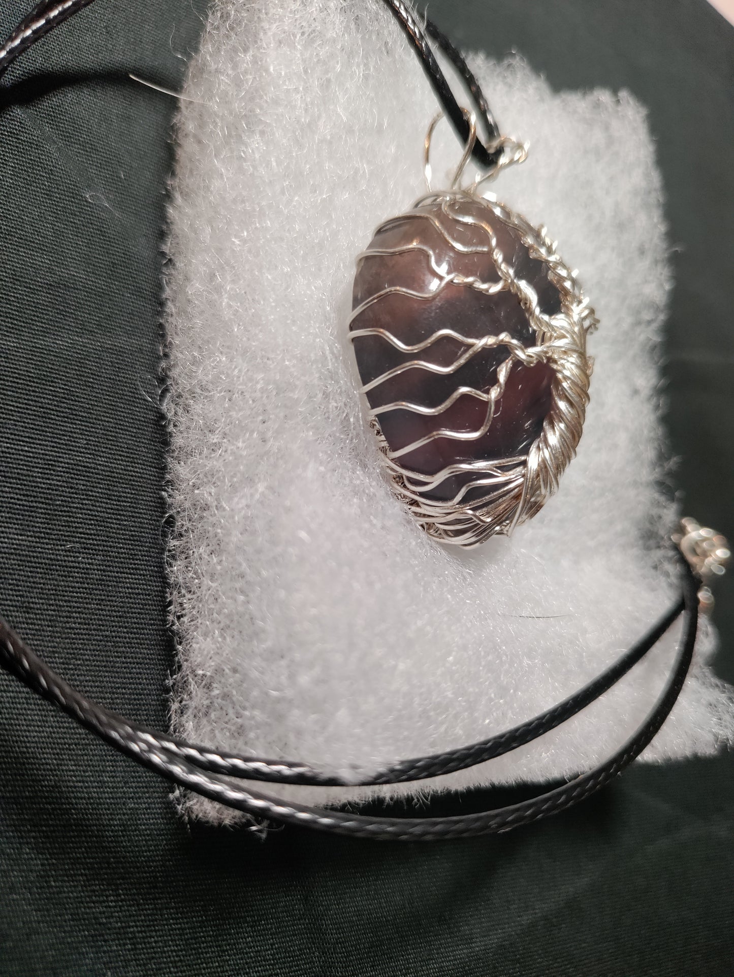 Tree Of Life Necklace - Fluorite  & Silver