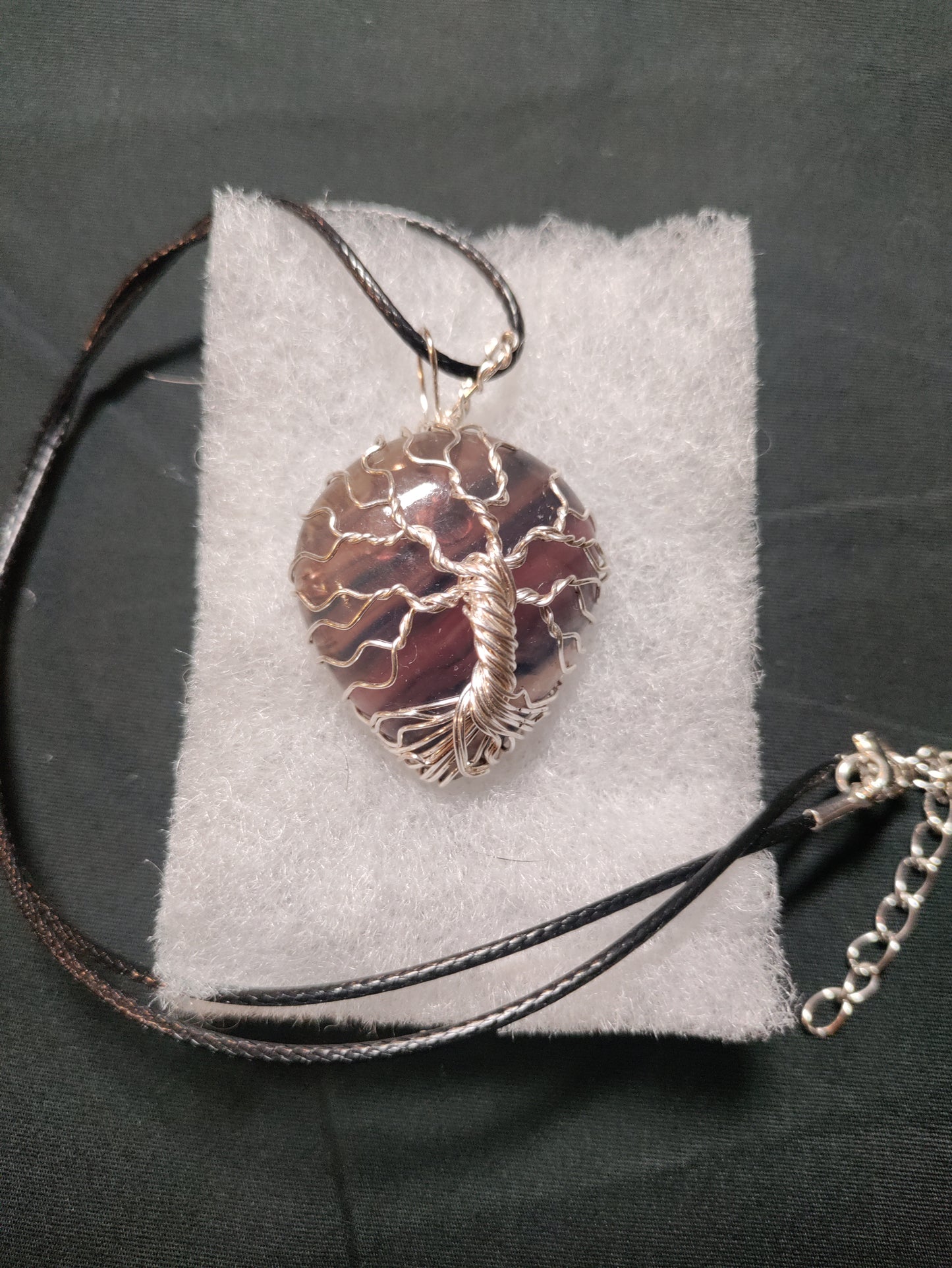 Tree Of Life Necklace - Fluorite  & Silver