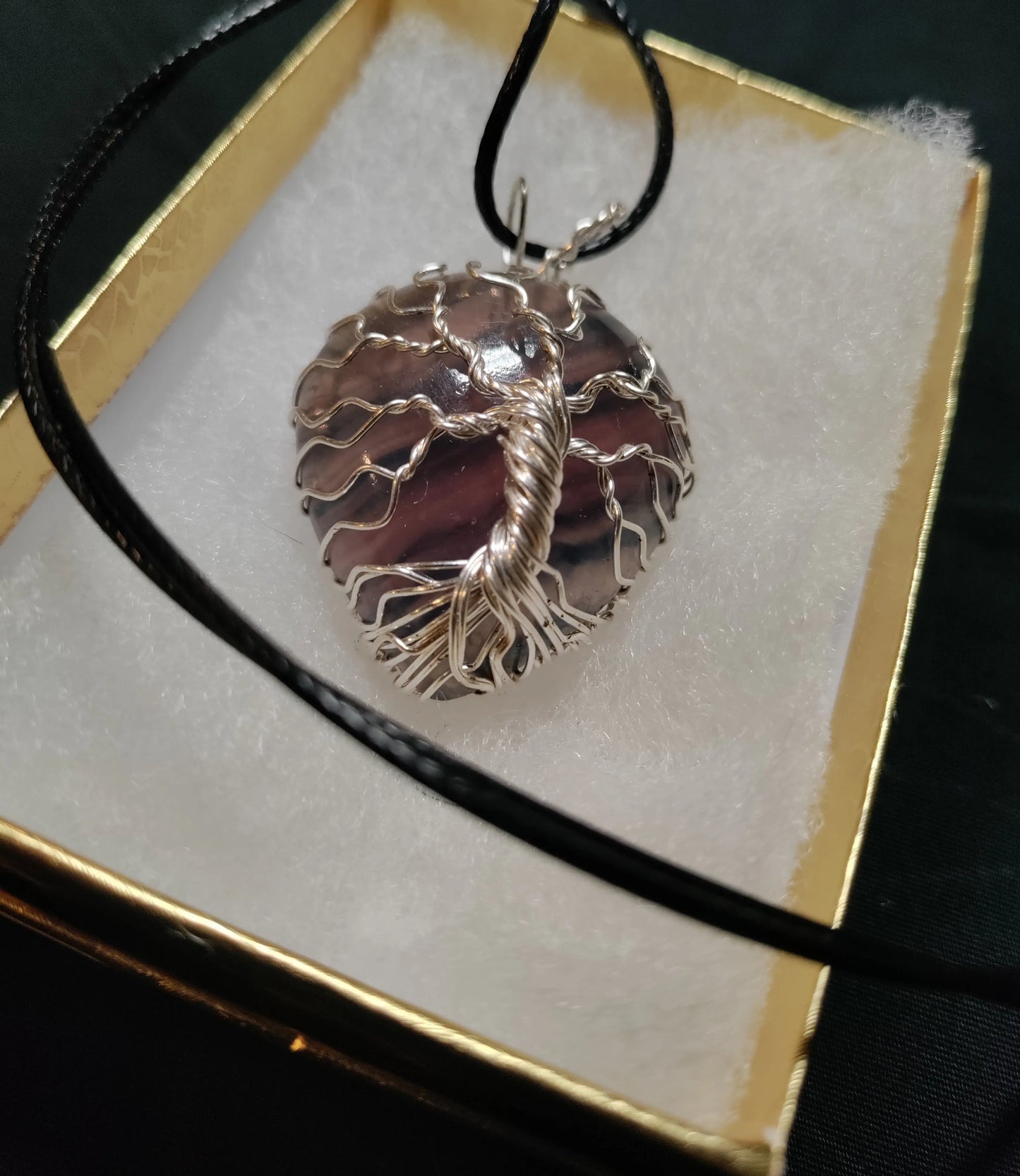 Tree Of Life Necklace - Fluorite & Silver