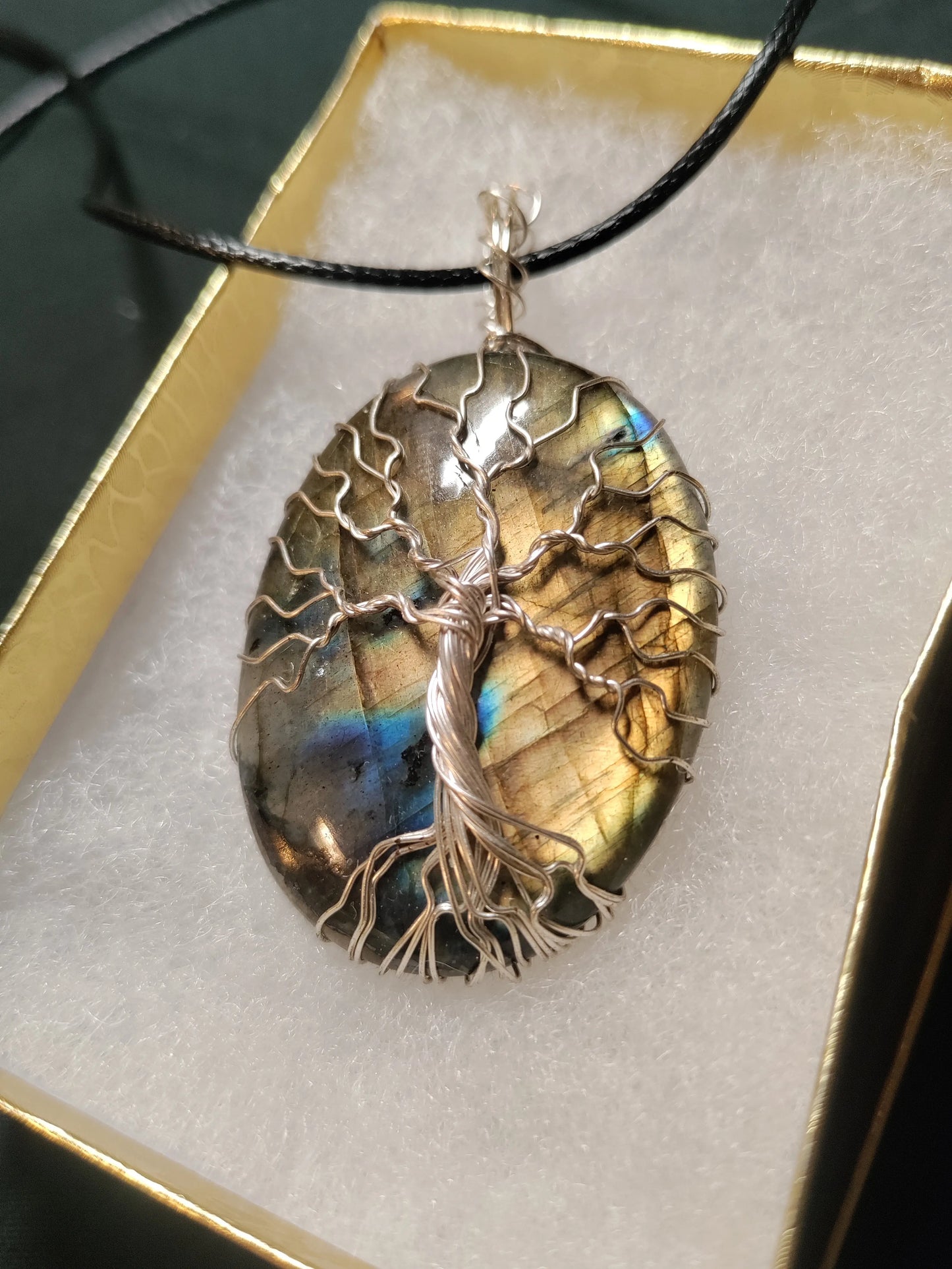 Tree Of Life Necklace - Labradorite & Silver