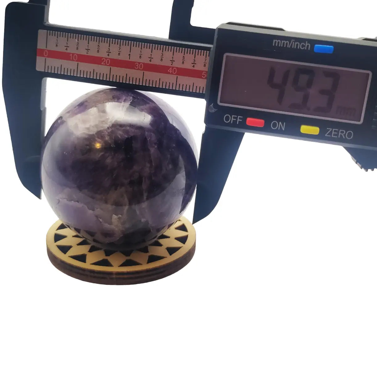 Chevron Amethyst Sphere - 50mm