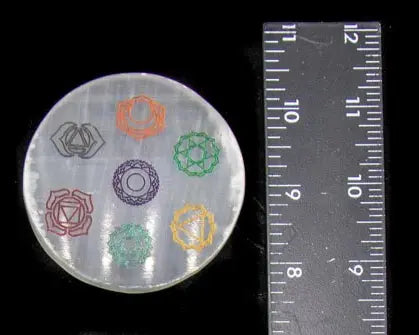Selenite Chakra Plate - Round
