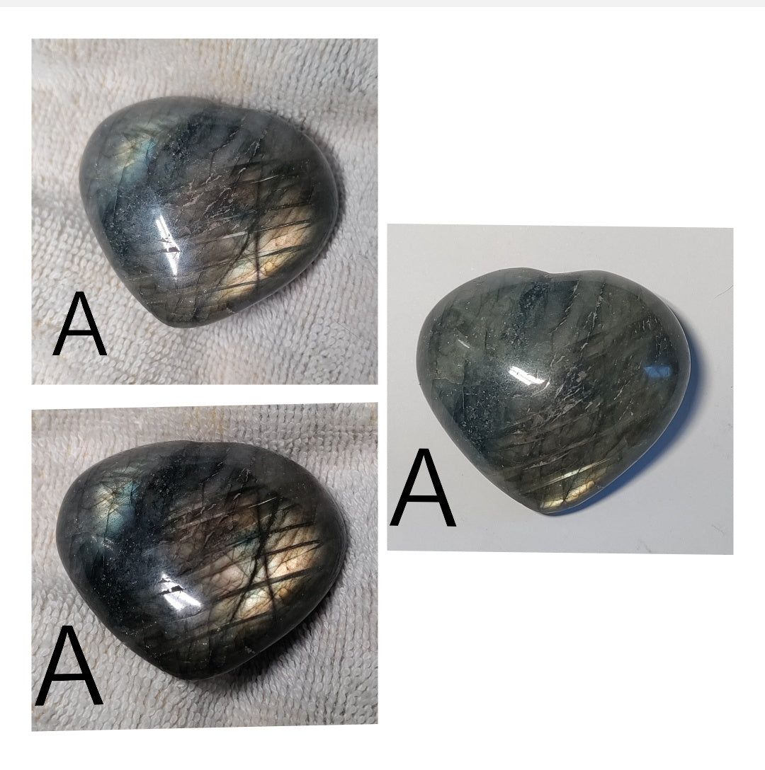 Labradorite Heart
