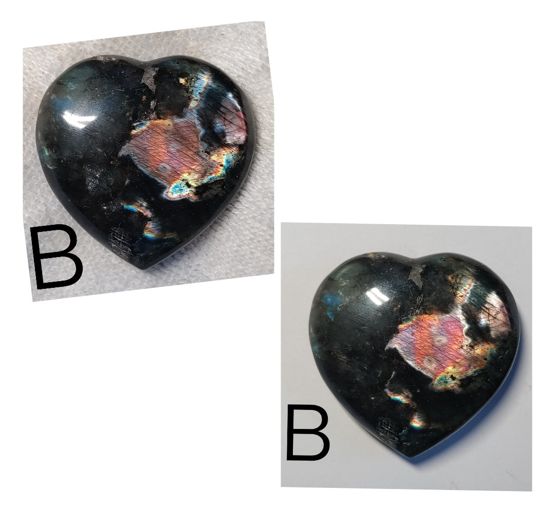 Labradorite Heart