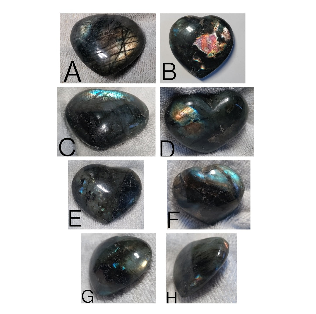 Labradorite Heart