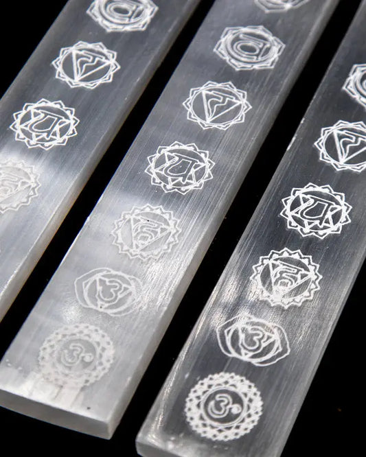 Selenite Chakra Bar