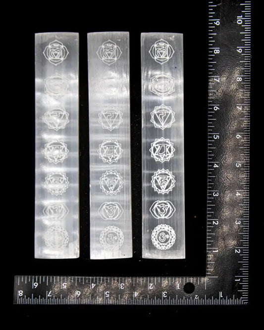 Selenite Chakra Bar