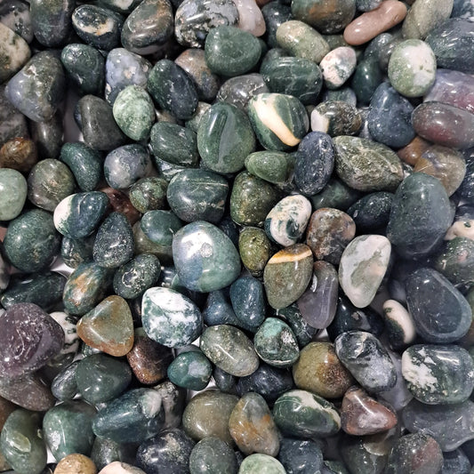 Tumbled Moss Agate