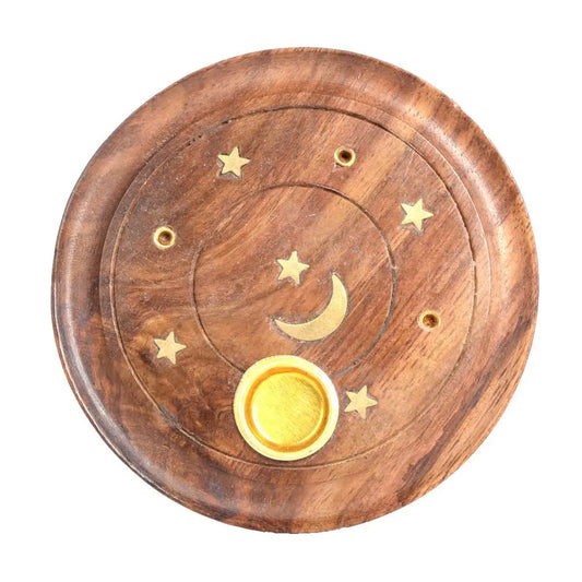 Round Moon & Star Cone/Stick Incense Burner