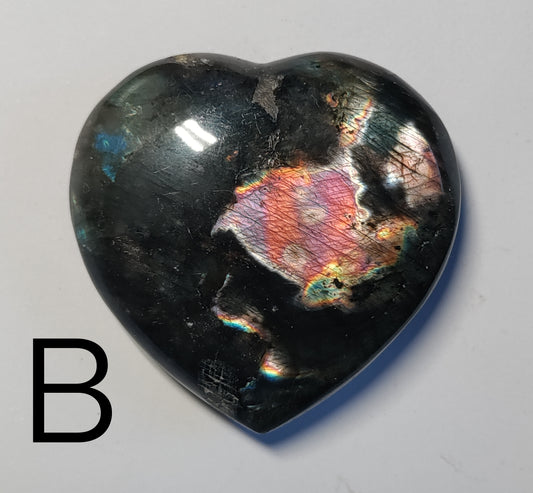 Labradorite Heart