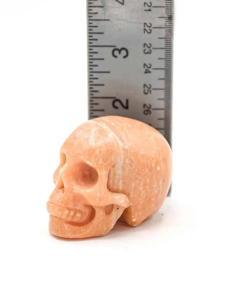 Large Crystal Skull - Orange Calcite - 2in